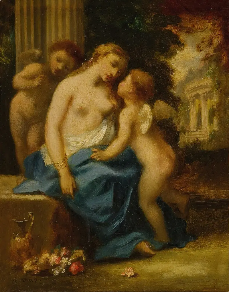 Venus and cupids von Narcisse-Virgile Diaz de La Peña