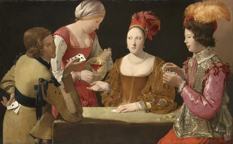 Fuskaren med klöveress av Georges de La Tour