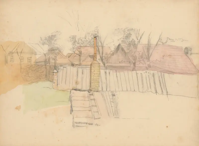 Farm in Strážky I. av Ladislav Mednyánszky