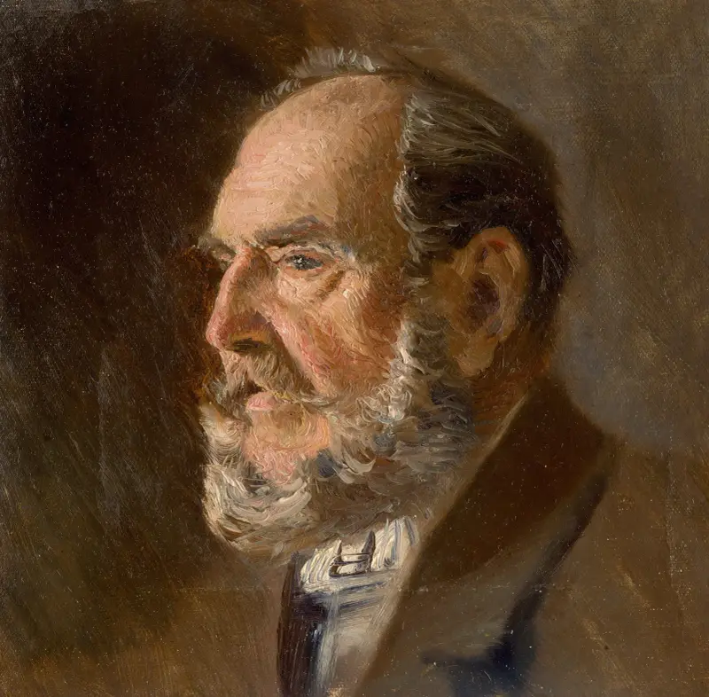 Head Study of an Old Man av Ladislav Mednyánszky