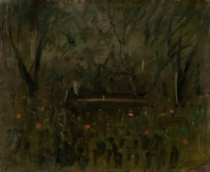 In the Garden at the Table av Ladislav Mednyánszky