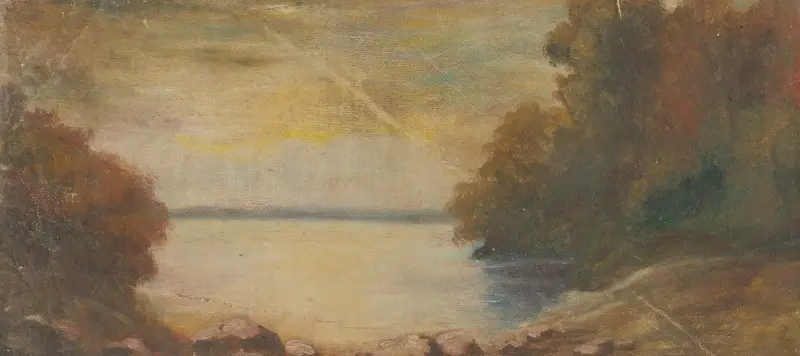 Landskap med sjö av Ladislav Mednyánszky