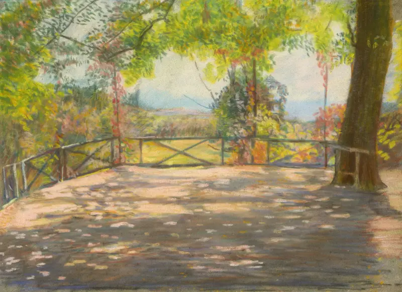 Motiv i park av Ladislav Mednyánszky