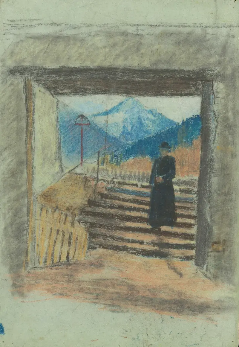 Ut från kyrkogården av Ladislav Mednyánszky