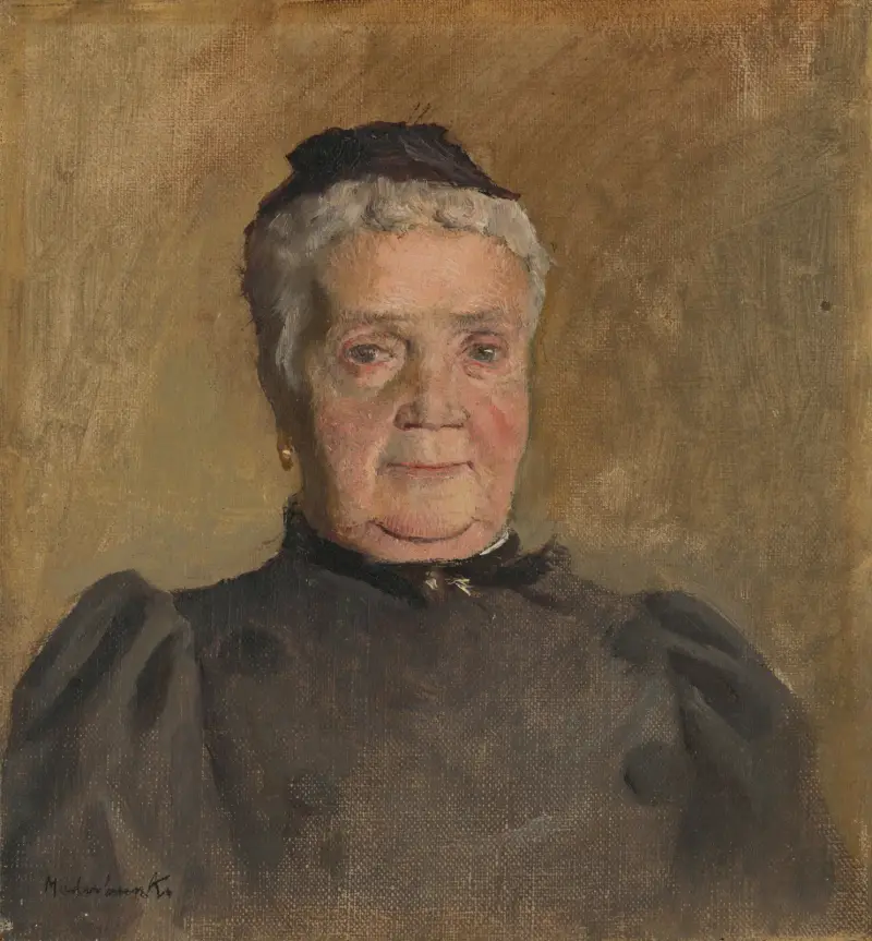 Portrait of Evelin Czóbel av Ladislav Mednyánszky