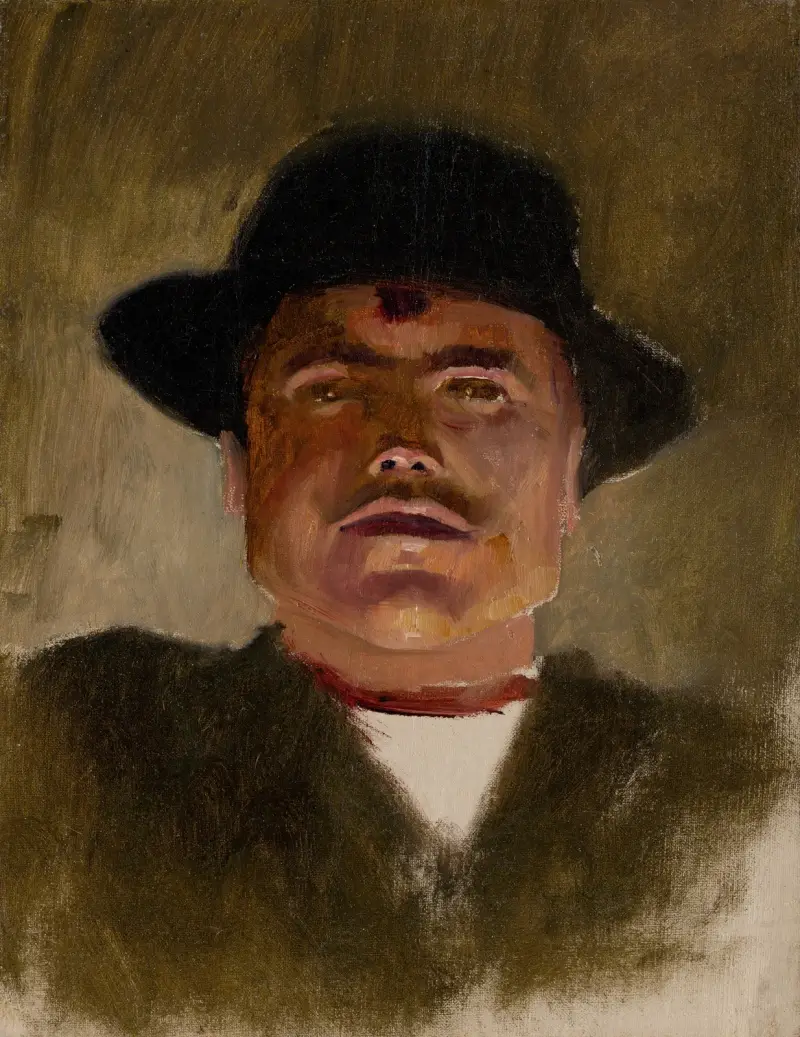Spissk bonde med hatt av Ladislav Mednyánszky