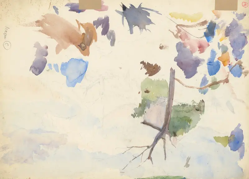 Studie av bergsblommor av Ladislav Mednyánszky