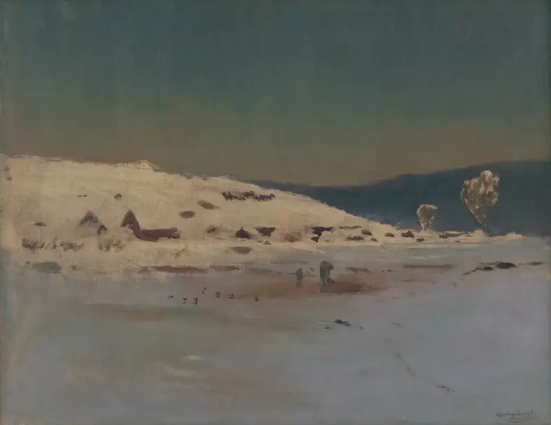 Vinterlandskap av Ladislav Mednyánszky