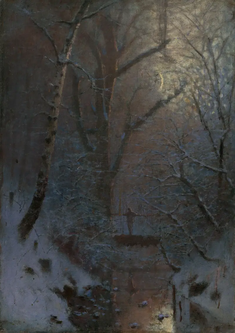Vinter. Vinternatt av Ladislav Mednyánszky