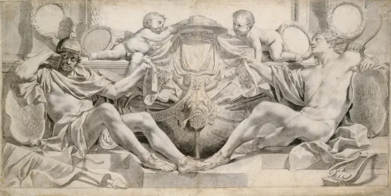 Allegory in Honor of Cardinal Richelieu av Charles Le Brun