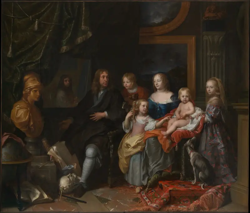 Everhard Jabach (1618–1695) and His Family av Charles Le Brun