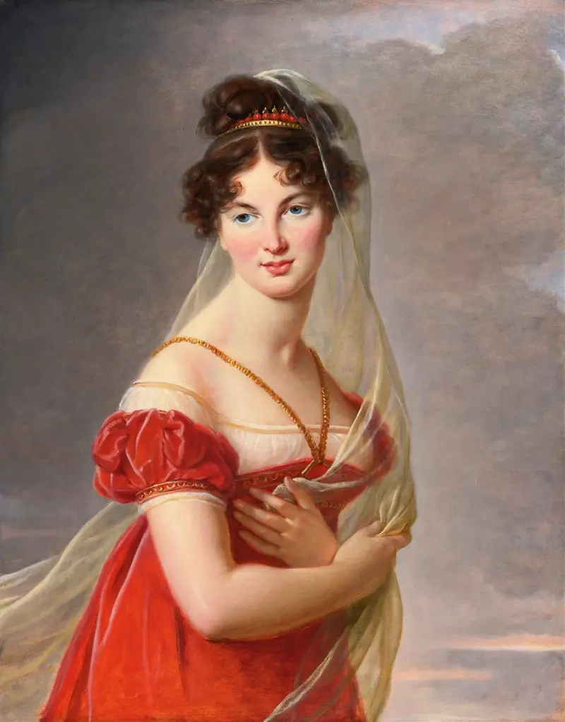 Portrait Of Aglaé Angélique Gabrielle av Elisabeth Louise Vigée Le Brun