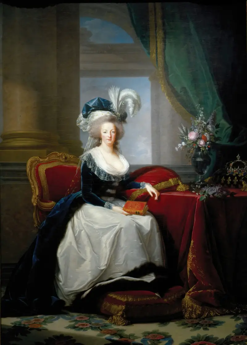 Porträtt av Marie Antoinette, Frankrikes drottning av Elisabeth Louise Vigée Le Brun