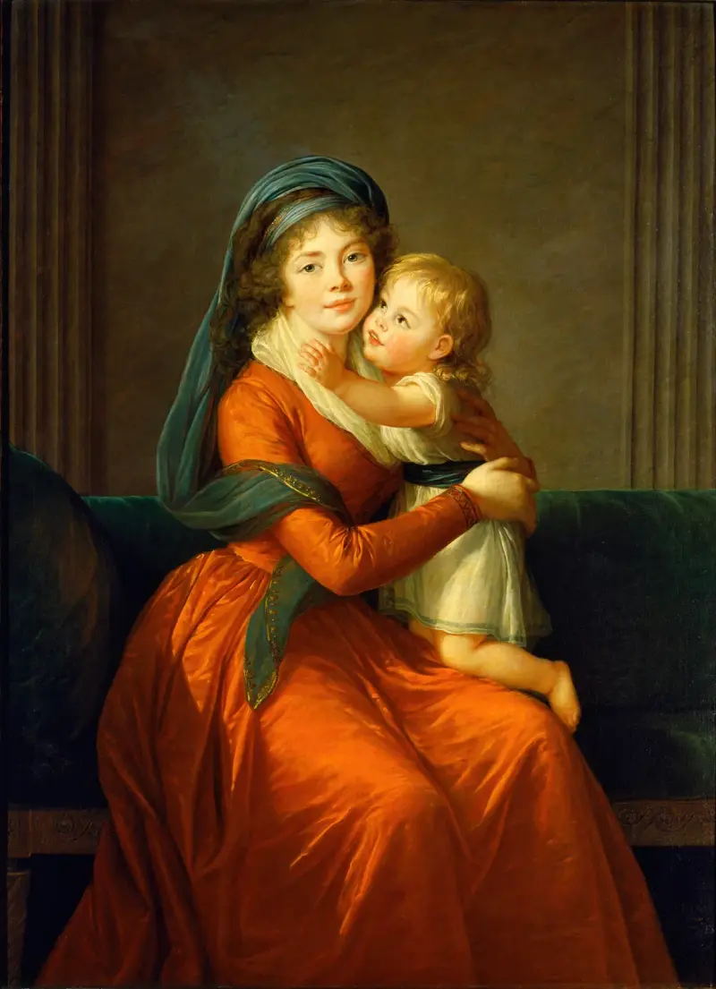 Porträt der Prinzessin Alexandra Golitsyna und ihres Sohnes Piotr von Elisabeth Louise Vigée Le Brun