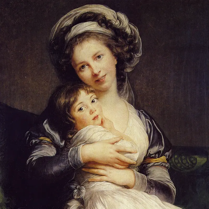 Self-portrait with Her Daughter, Julie (Jeanne Julie Louise) av Elisabeth Louise Vigée Le Brun