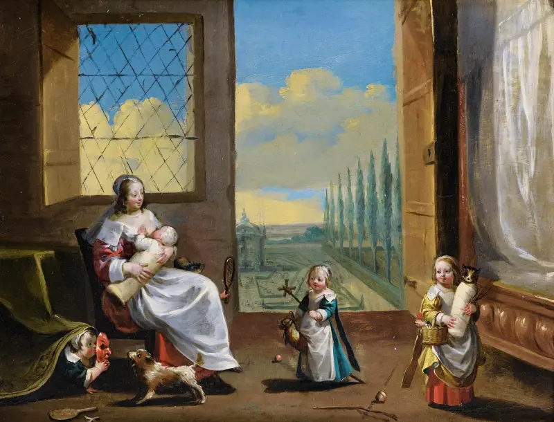 The allegory of childhood av Charles Le Brun