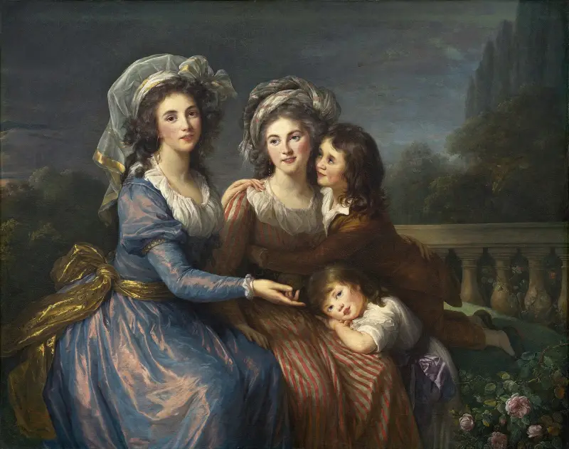 The Marquise de Pezay,and the Marquise de Rougé with Her Sons Alexis and Adrien av Elisabeth Louise Vigée Le Brun