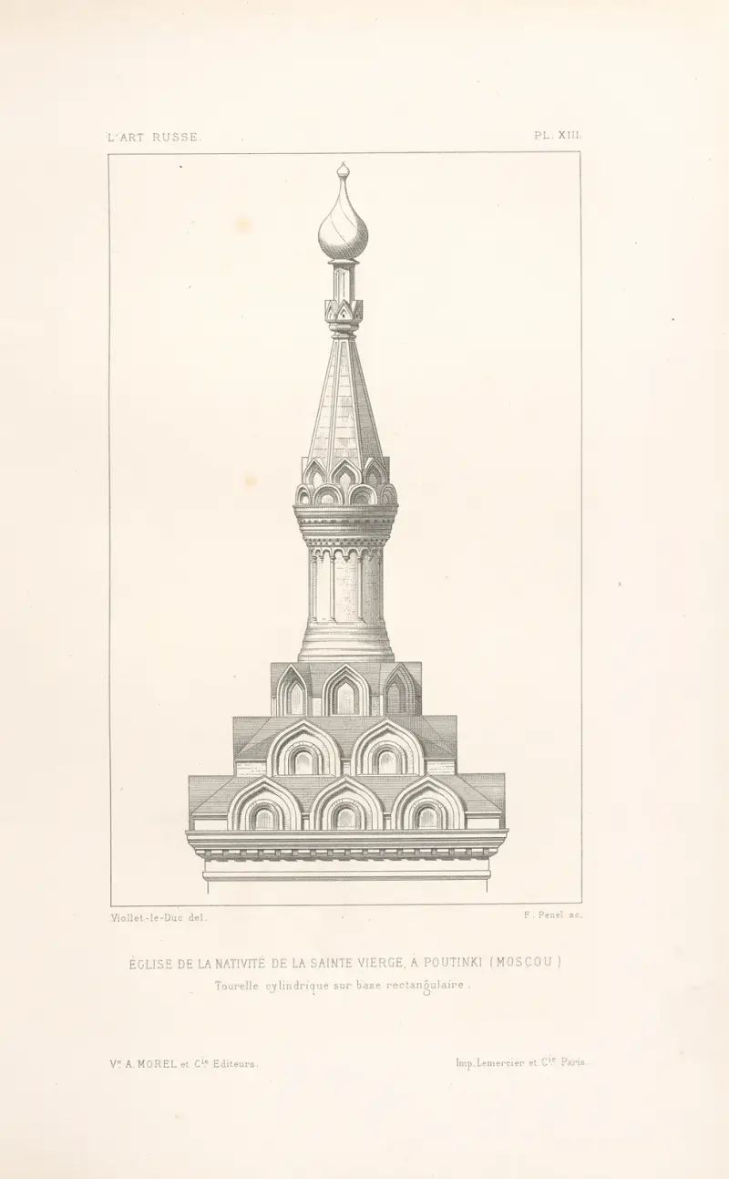 Église de la Nativité de la Sainte-Vierge, à Poutinki (Moscou) av Eugène-Emmanuel Viollet-le-Duc