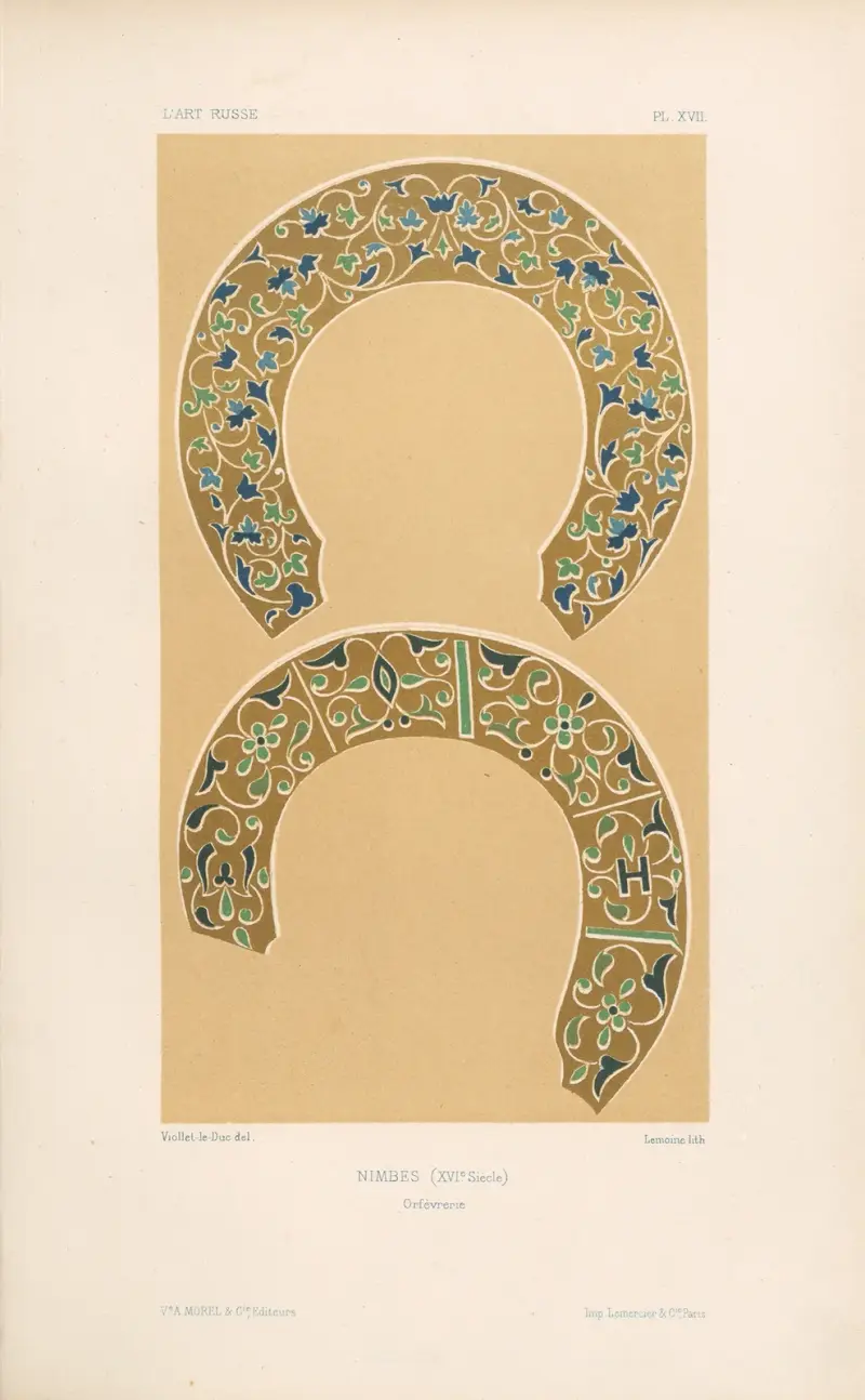 Nimben (16. Jahrhundert). Goldschmiedearbeit, 1877 – Nr. 1 von Eugène-Emmanuel Viollet-le-Duc