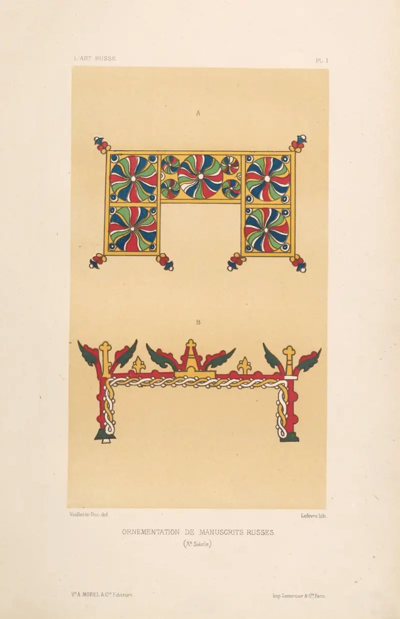 Ornementation de manuscrits russes (xe siècle) av Eugène-Emmanuel Viollet-le-Duc