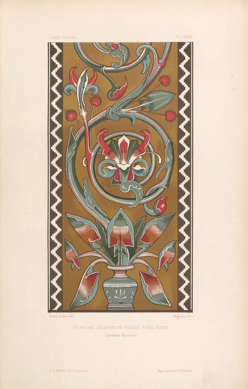 Peinture décorative russe, avec fond. — Système byzantin av Eugène-Emmanuel Viollet-le-Duc