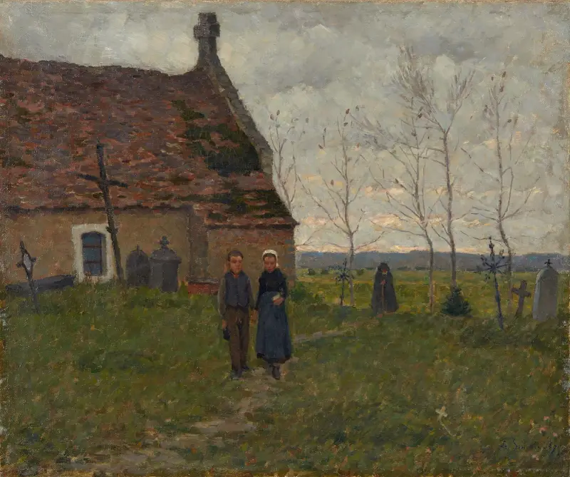 Nach dem Gottesdienst von Henri Le Sidaner
