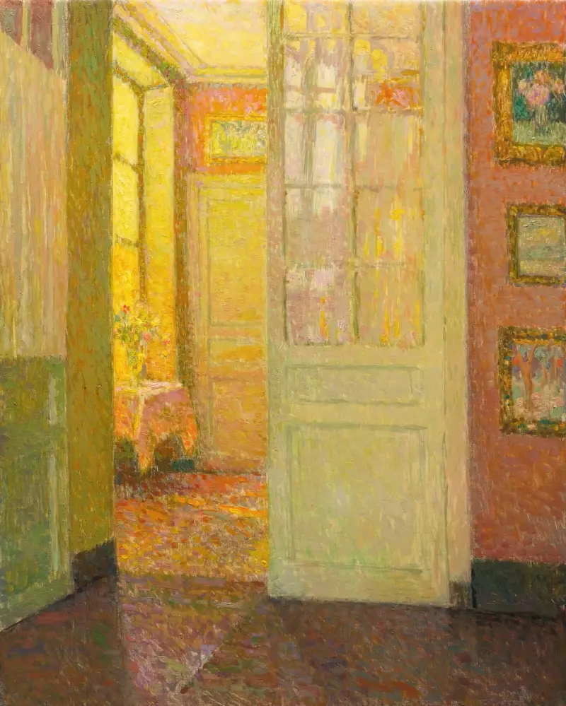 Interiör, ljus från fönstret av Henri Le Sidaner
