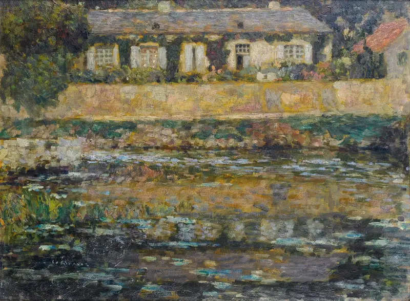 Huset vid vattnet, Montreuil-Bellay av Henri Le Sidaner