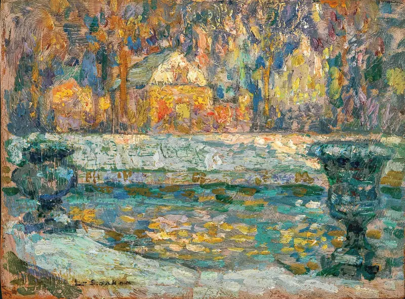 Neptunusbassängen. Versailles av Henri Le Sidaner