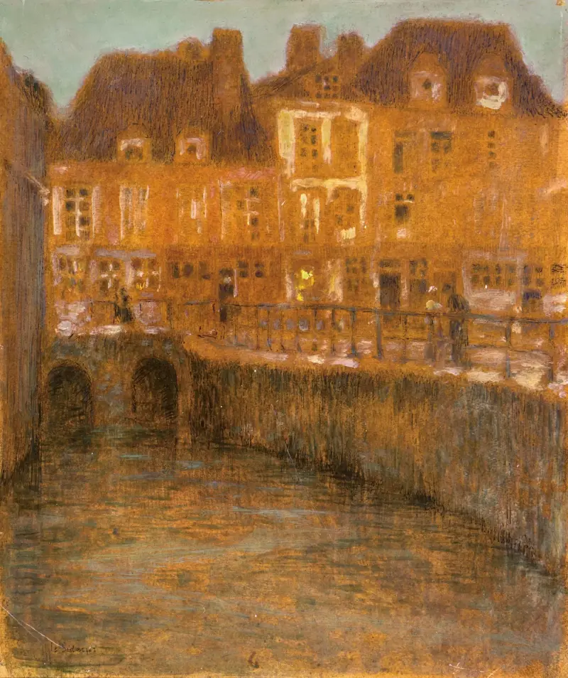 Le Canal ou Le Soir av Henri Le Sidaner