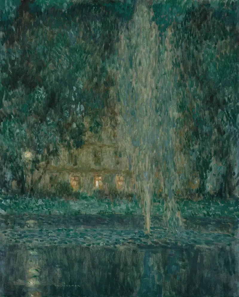Vattenstrålen, natten av Henri Le Sidaner