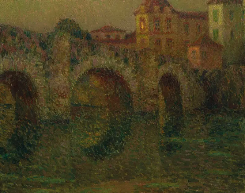 Bron i skymningen, Clisson av Henri Le Sidaner