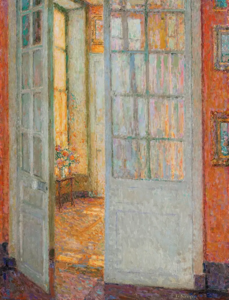 Solen i fönsterrutorna av Henri Le Sidaner