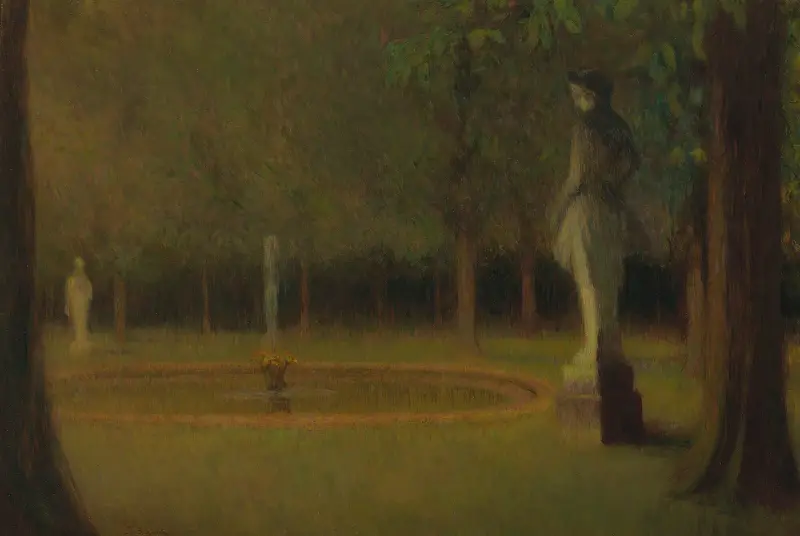 Statyerna i Versailles park av Henri Le Sidaner