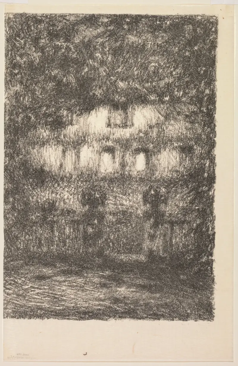The House in Moonlight av Henri Le Sidaner