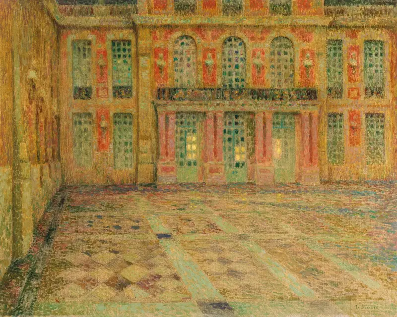 Versailles; Cour d’Honneur av Henri Le Sidaner