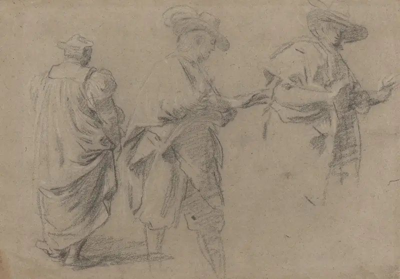 A Judge and Two Gentlemen Lawyers av Eustache Le Sueur