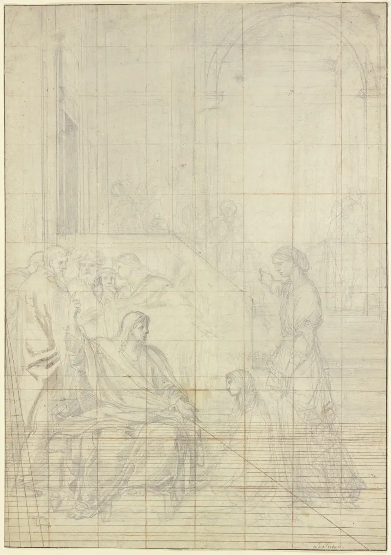 Christus bei Maria und Martha av Eustache Le Sueur
