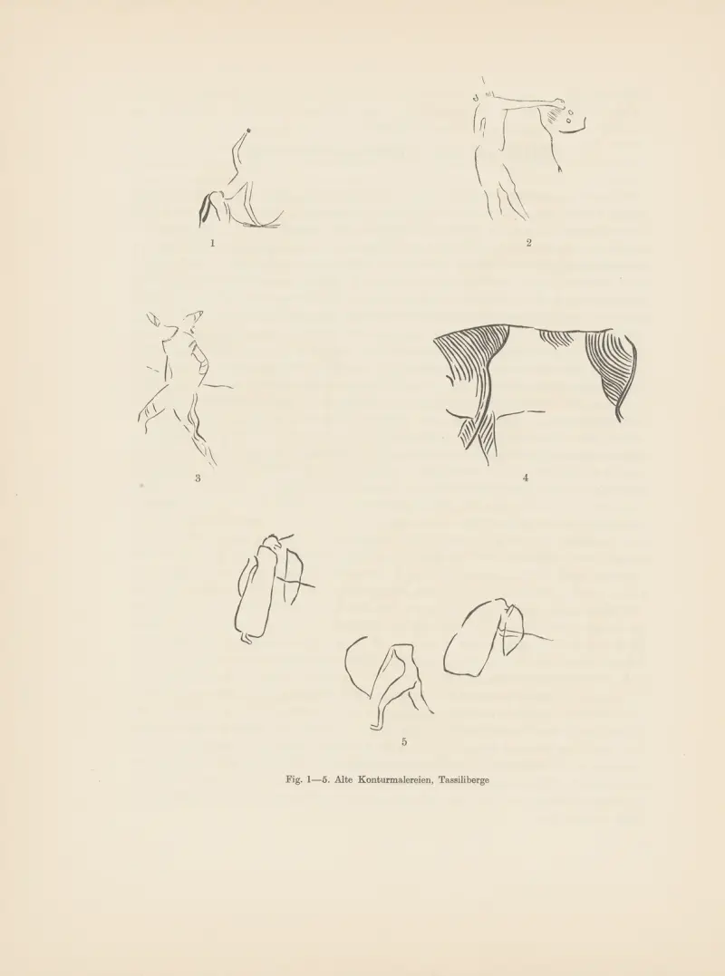 Ekade Ektab die Felsbilder Fezzans Pl.01 av Leo Frobenius