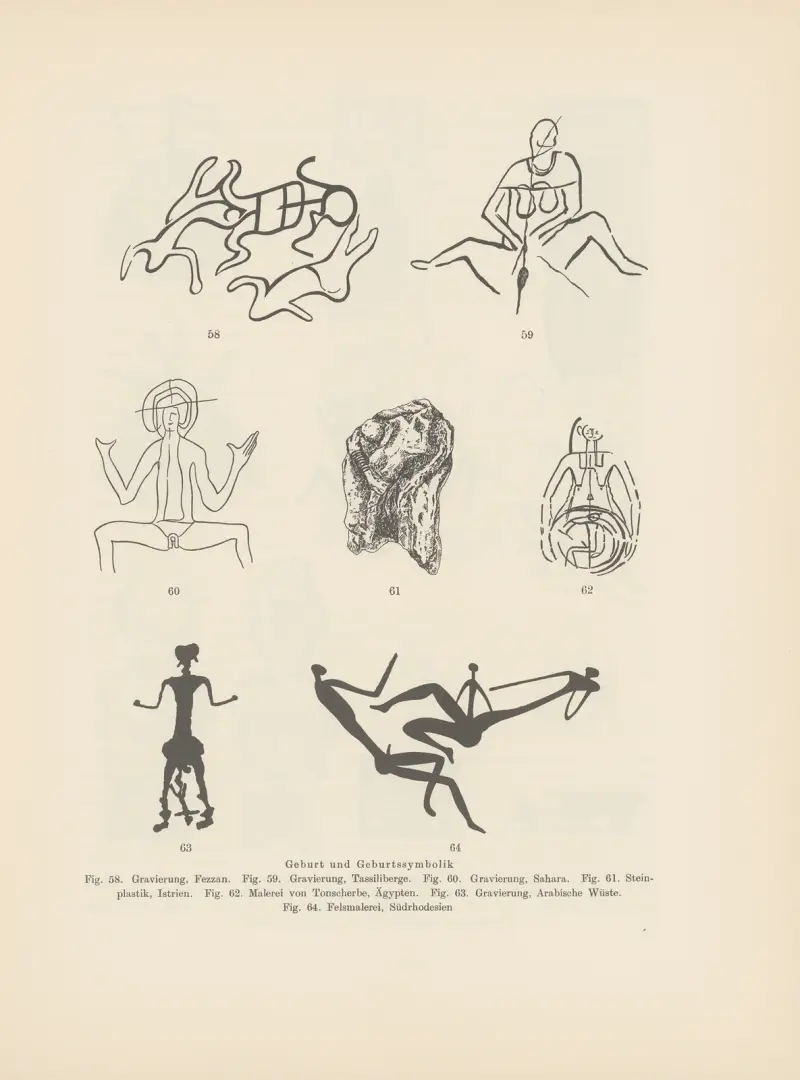 Ekade Ektab die Felsbilder Fezzans Pl.05 av Leo Frobenius