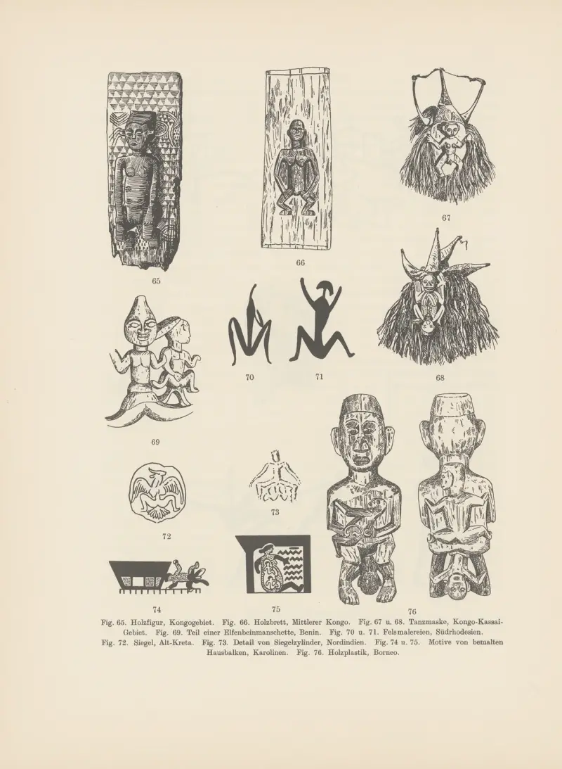 Ekade Ektab die Felsbilder Fezzans Pl.06 av Leo Frobenius