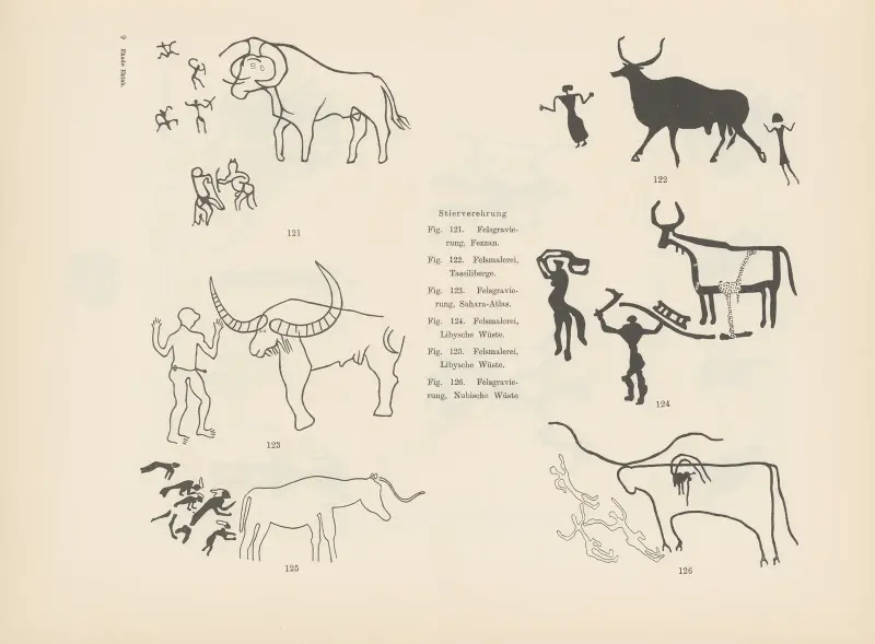 Ekade Ektab die Felsbilder Fezzans Pl.10 av Leo Frobenius