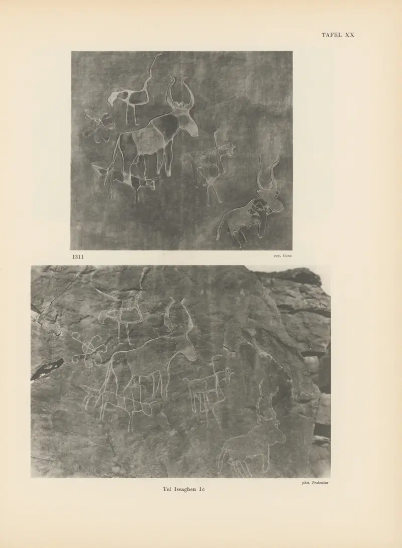 Ekade Ektab die Felsbilder Fezzans Pl.23 av Leo Frobenius