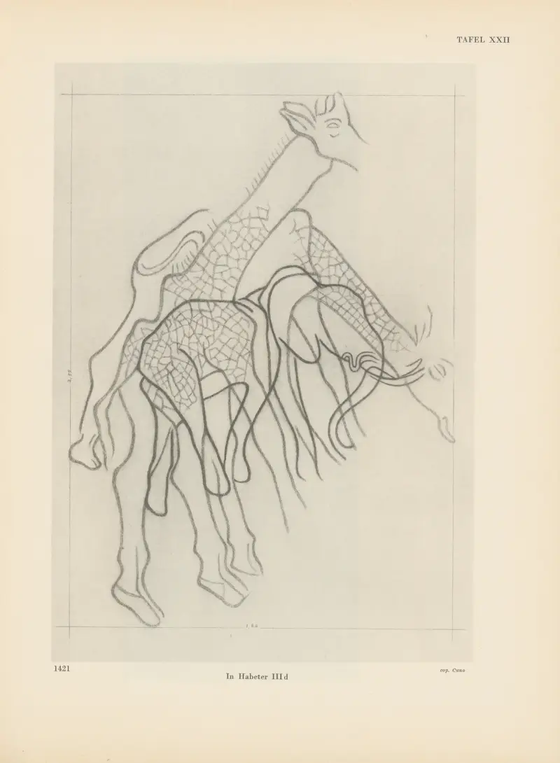 Ekade Ektab die Felsbilder Fezzans Pl.24 av Leo Frobenius
