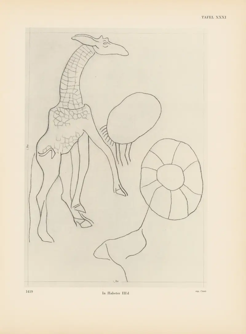 Ekade Ektab die Felsbilder Fezzans Pl.32 av Leo Frobenius