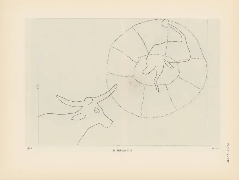 Ekade Ektab die Felsbilder Fezzans Pl.34 av Leo Frobenius