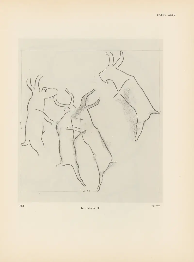 Ekade Ektab die Felsbilder Fezzans Pl.42 av Leo Frobenius