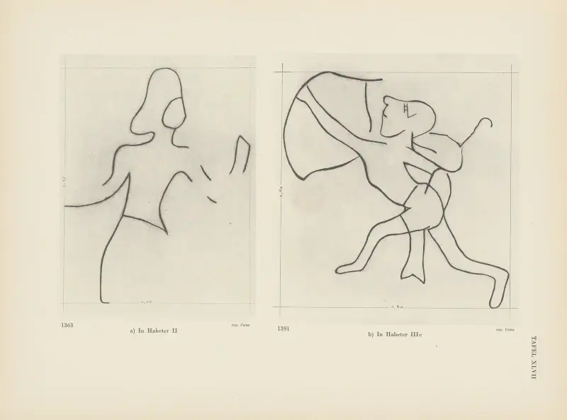 Ekade Ektab die Felsbilder Fezzans Pl.45 av Leo Frobenius