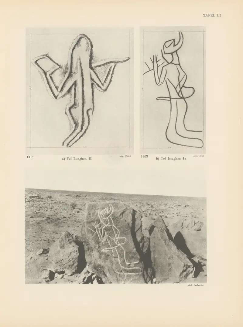Ekade Ektab die Felsbilder Fezzans pl. 48 av Leo Frobenius