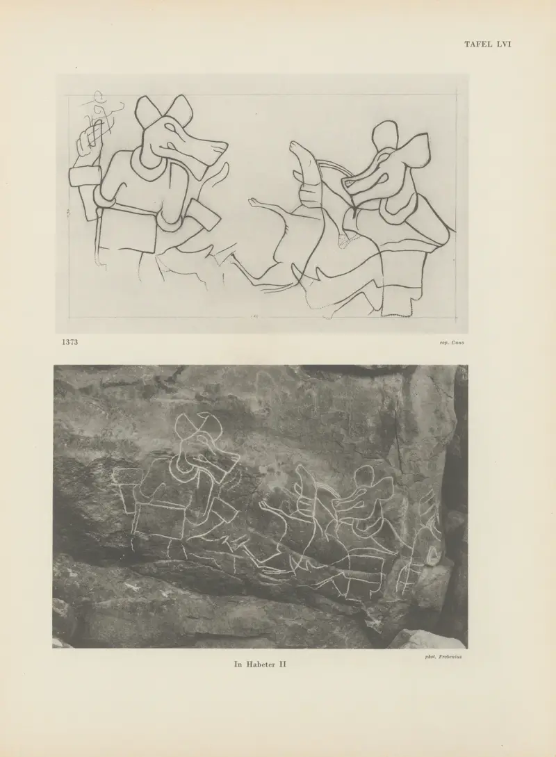 Ekade Ektab die Felsbilder Fezzans Pl.53 av Leo Frobenius